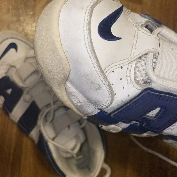 Nike Air More Uptempo Knicks 33 Blue White Orange Men's Size 8 Shoes 921948-101